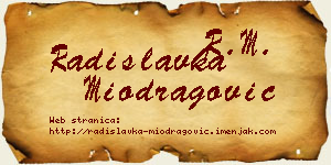 Radislavka Miodragović vizit kartica